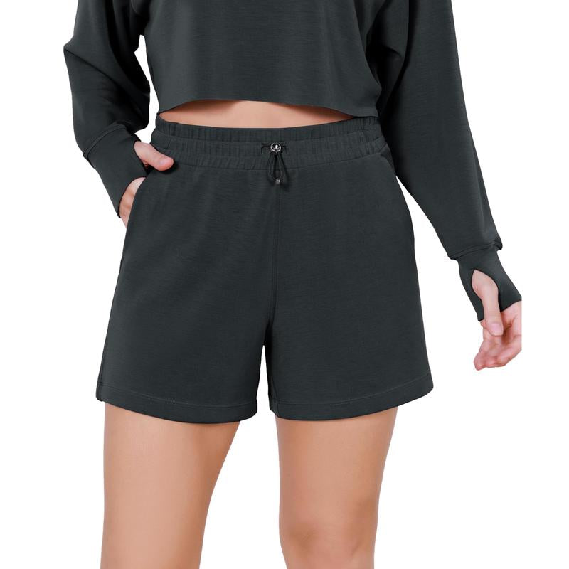 ODODOS Women's High Waist Modal Soft Relaxed Shorts with Adjustable Shockcord and Pockets - Perfect Casual Comfort - Kiki of DC Styles Store