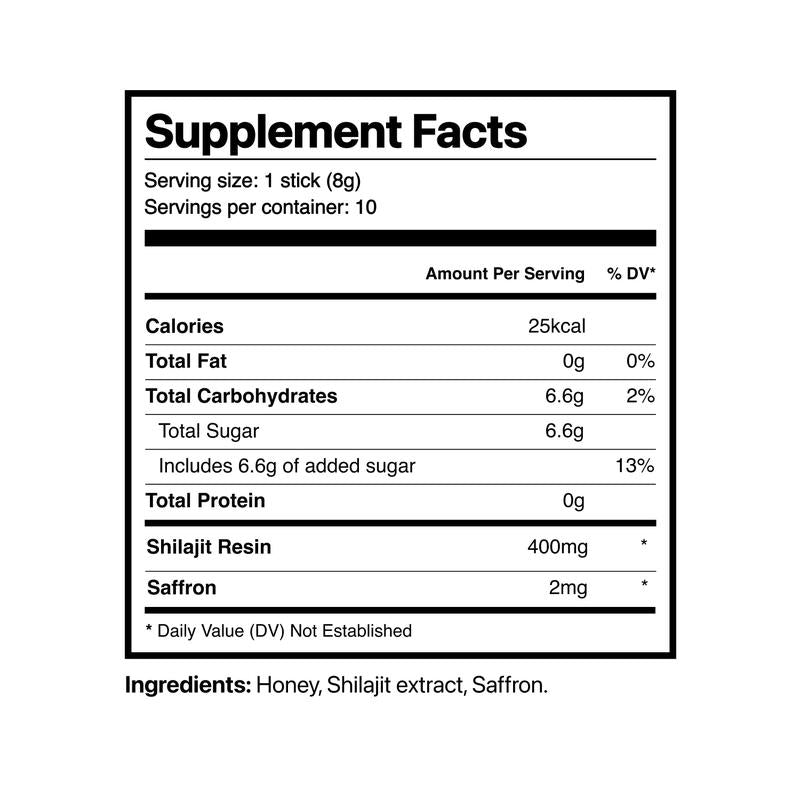 True Nutra Pure Himalayan Shilajit Honey Sticks with Raw Organic Honey Fulvic Acid 85+ Essential Minerals Fast Absorbing Long Lasting 10 Sticks - Kiki of DC Styles Store