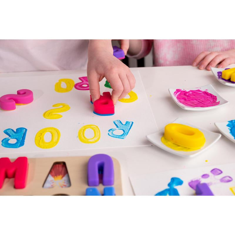 Domino & Juliette ABC Find & Fit Silicone Puzzle for Toddlers & Kids – Play & Learn with ABC Wooden and Silicone Toddler Puzzle Set with Storage Bag for Fine Motor Skills & Visual Perception Development - Preschool Learning Activity - Kiki of DC Styles Store