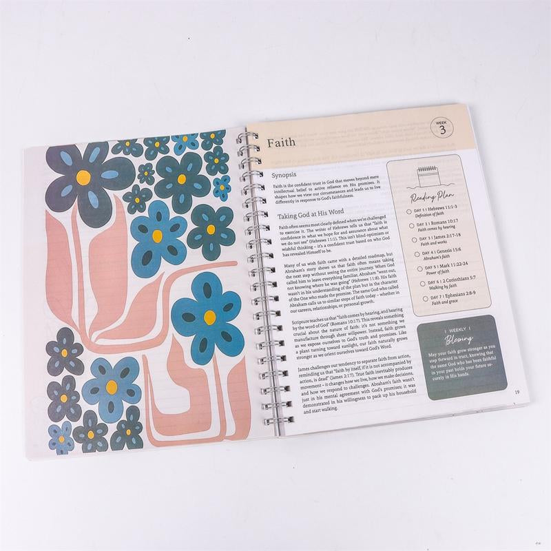 The Bible in a Year 52-Week Study Daily Prayer and Notes Set, Spiritual Journey Gift for Men and Women, Faith-Inspiring Bible Journal - Kiki of DC Styles Store