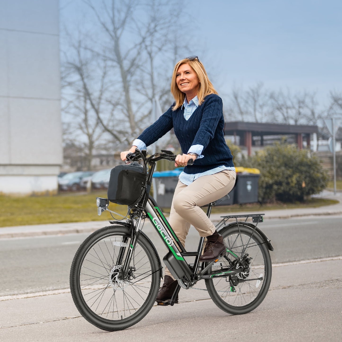 Experience the Thrill of Commuting with the GOCIO 26" Electric Bike: 500W Power, 19.8 mph Speed, and UL2849 Certified Safety for Adults