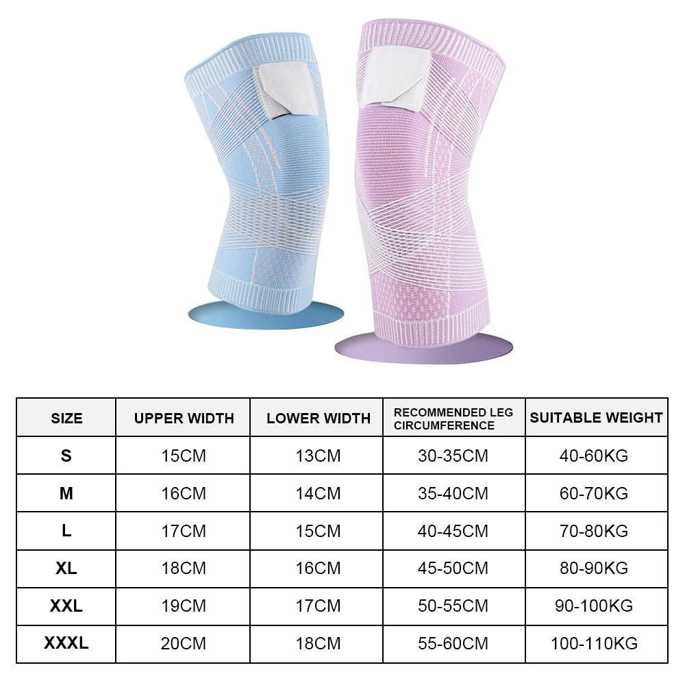 Sports Kneepad Men Women Pressurized Elastic Knee Pads Support Fitness Gear Basketball Volleyball Brace Protector Bandage - Kiki of DC Styles Store