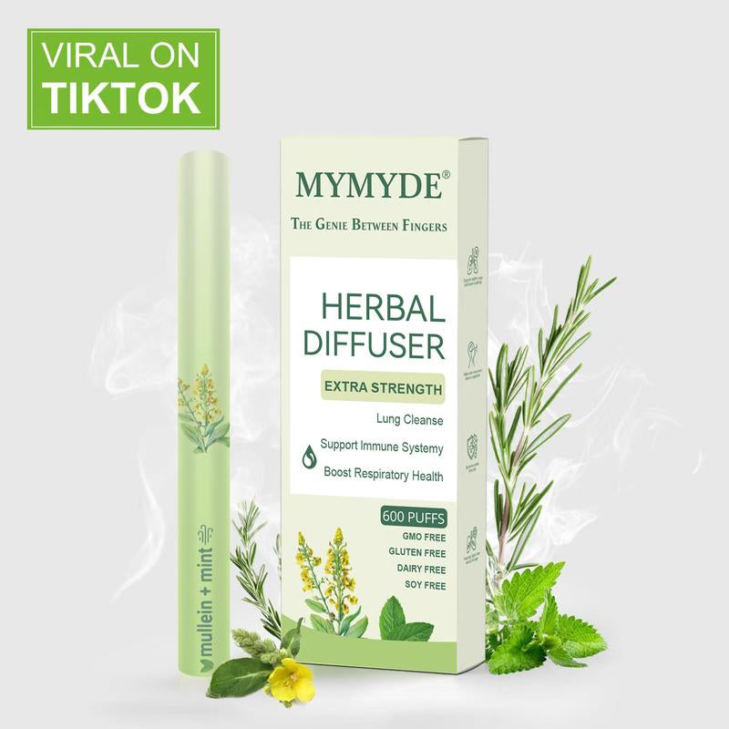 MYMYDE Thyme and Mint Extracts for Lung Detoxification and Oral Air Freshening, Herbal Diffusion Pen Relaxation Stick Solution Plant-Based Diffusion Pen with Mint Thyme - Kiki of DC Styles Store