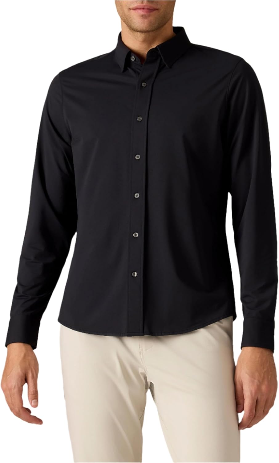 Men's Commuter Shirt, Performance Dress Shirts for Men, Machine Washable, Wrinkle Resistant, Slim Fit Button down Shirt