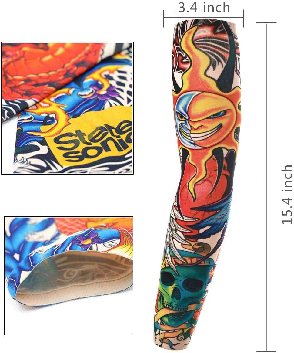 Temporary Tattoo Sleeves Set Arts Temporary Fake Slip on Tattoo Arm Sleeves Kit
