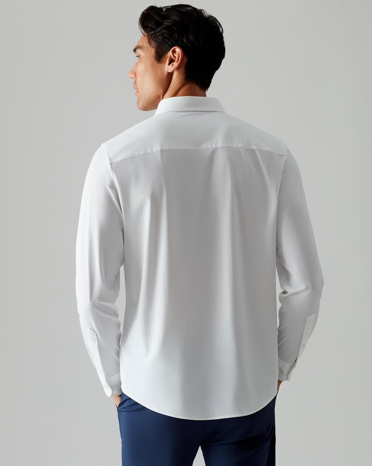 Men's Commuter Shirt, Performance Dress Shirts for Men, Machine Washable, Wrinkle Resistant, Slim Fit Button down Shirt