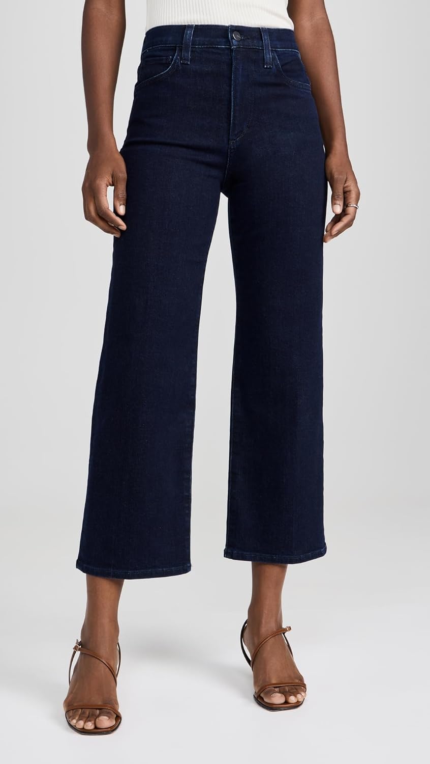 JOE’S JEANS Women’s Blake Cropped Wide Leg Jeans – Premium High-Rise Designer Denim