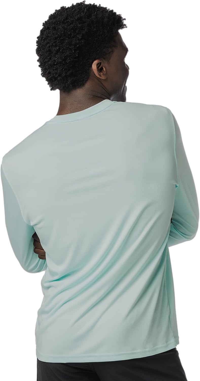 Stay Protected and Stylish with Our Men's UPF 50+ Long Sleeve Outdoor T-Shirt - Perfect for Fishing, Running, Hiking, and Swimming