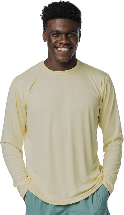 Stay Protected and Stylish with Our Men's UPF 50+ Long Sleeve Outdoor T-Shirt - Perfect for Fishing, Running, Hiking, and Swimming