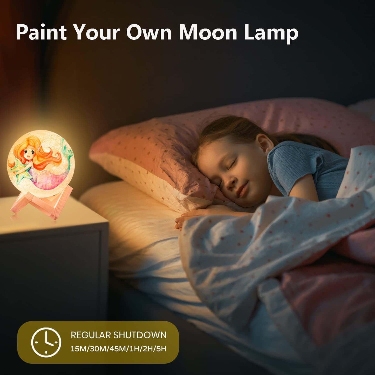 Paint Your Own Moon Lamp Kit, 2025 Update USB Rechargeable Remote Control, DIY Arts Supplies and Crafts Kit, Ages 6 7 8 9 10 11 12 13 Year Old Girls Boys Kids Birthday Gifts