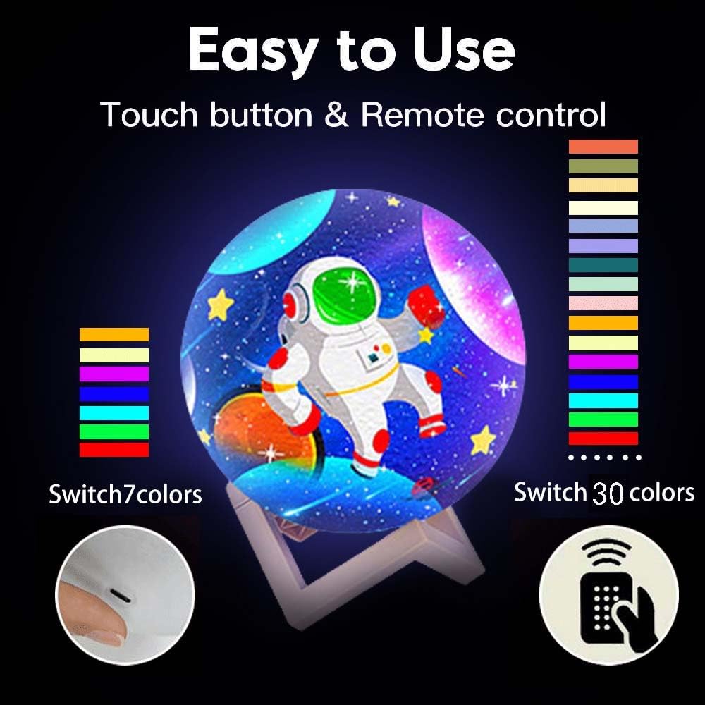 Paint Your Own Moon Lamp Kit, 2025 Update USB Rechargeable Remote Control, DIY Arts Supplies and Crafts Kit, Ages 6 7 8 9 10 11 12 13 Year Old Girls Boys Kids Birthday Gifts