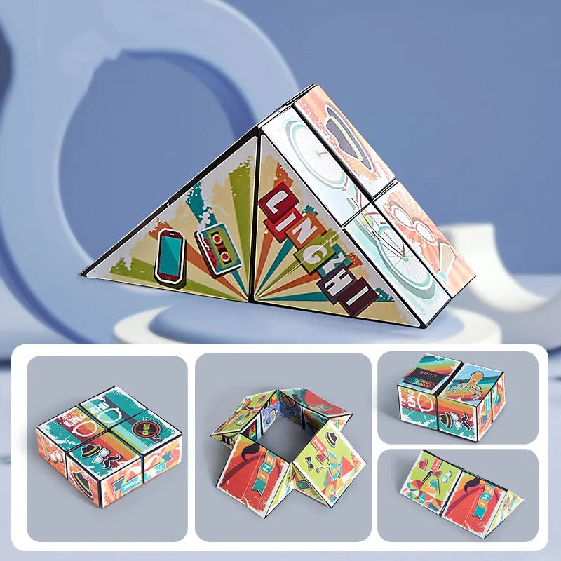 Shape Shifting Box Geometric Changeable Magnetic Magic Cube 3D Decompression Hand Flip Puzzle Kids Reliever Fidget Toy - Kiki of DC Styles Store