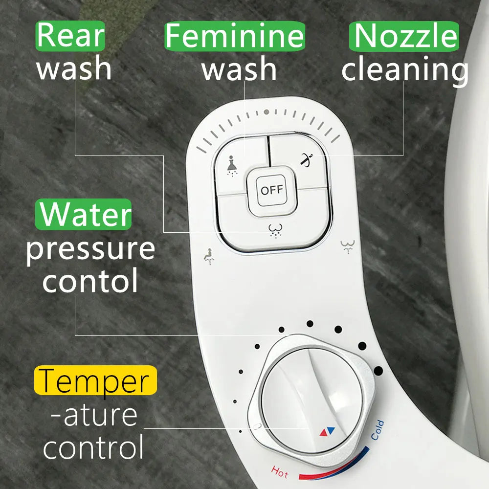 Bidet Hot and Cold Bidet Left Handed Bidet Warm Water Bidet for Toilet Seat Bidets Sprayer Two Nozzles Self Cleaning - Kiki of DC Styles Store