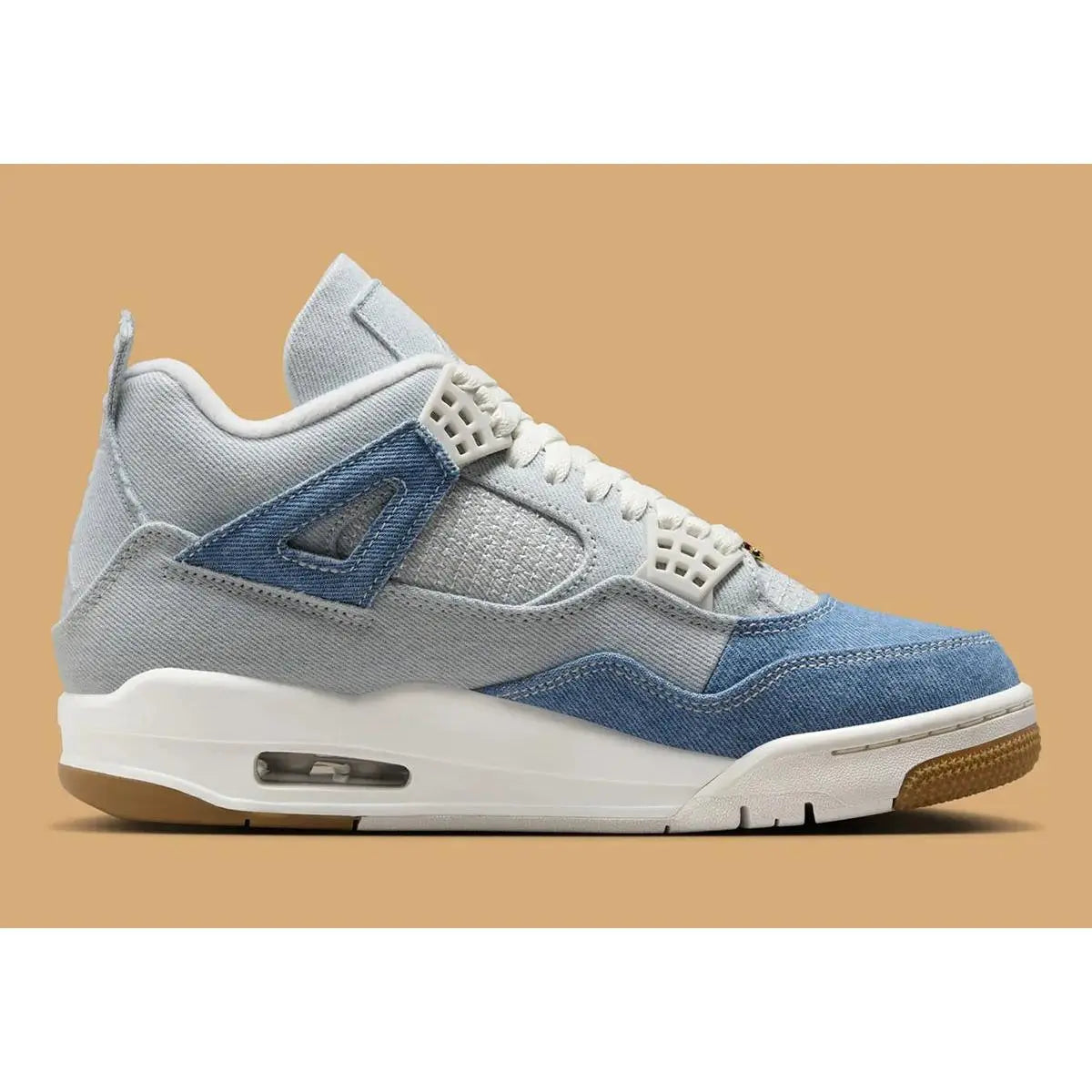 Elevate Your Style with Women's Air Jordan 4 Denim Sneakers - Trendy Blue Jean Design for Fashion-Forward Athletes