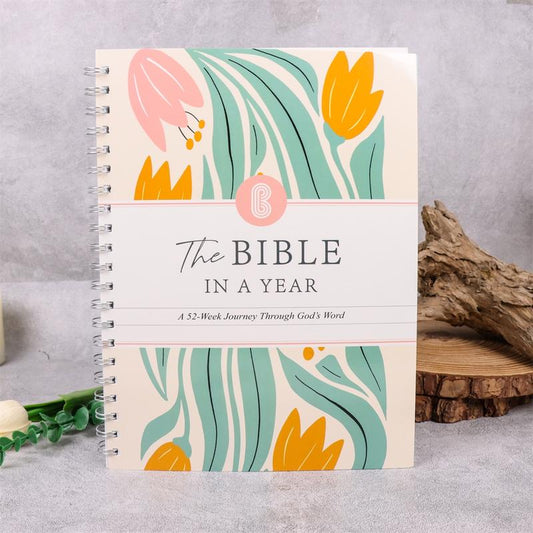 The Bible in a Year 52-Week Study Daily Prayer and Notes Set, Spiritual Journey Gift for Men and Women, Faith-Inspiring Bible Journal - Kiki of DC Styles Store