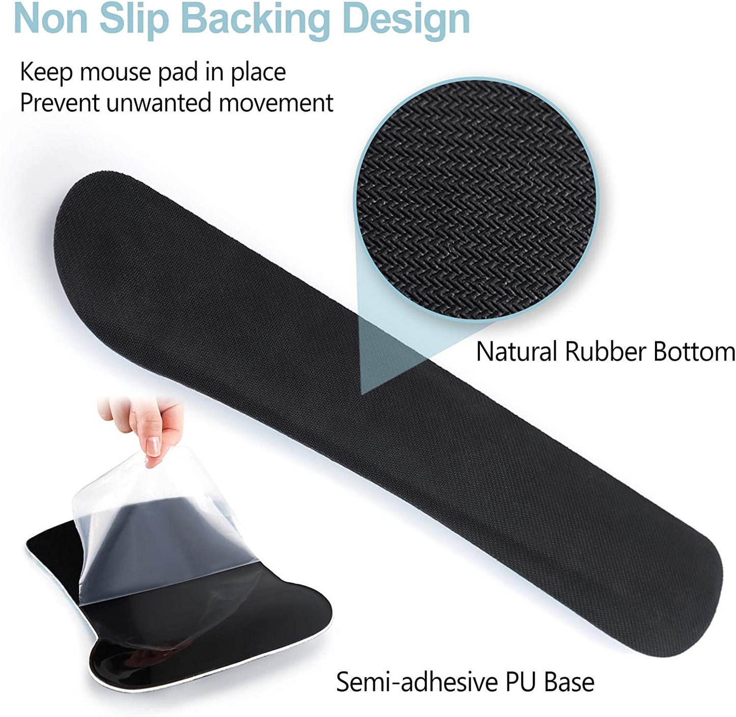 Keyboard Wrist Rest and Mouse Pad with Wrist Support, Ergonomic Mouse Pad, Durable Comfortable Lightweight for Easy Typing Pain Relief, Memory Foam Keyboard Mousepad Set, Teal Turqoise Marble - Kiki of DC Styles Store