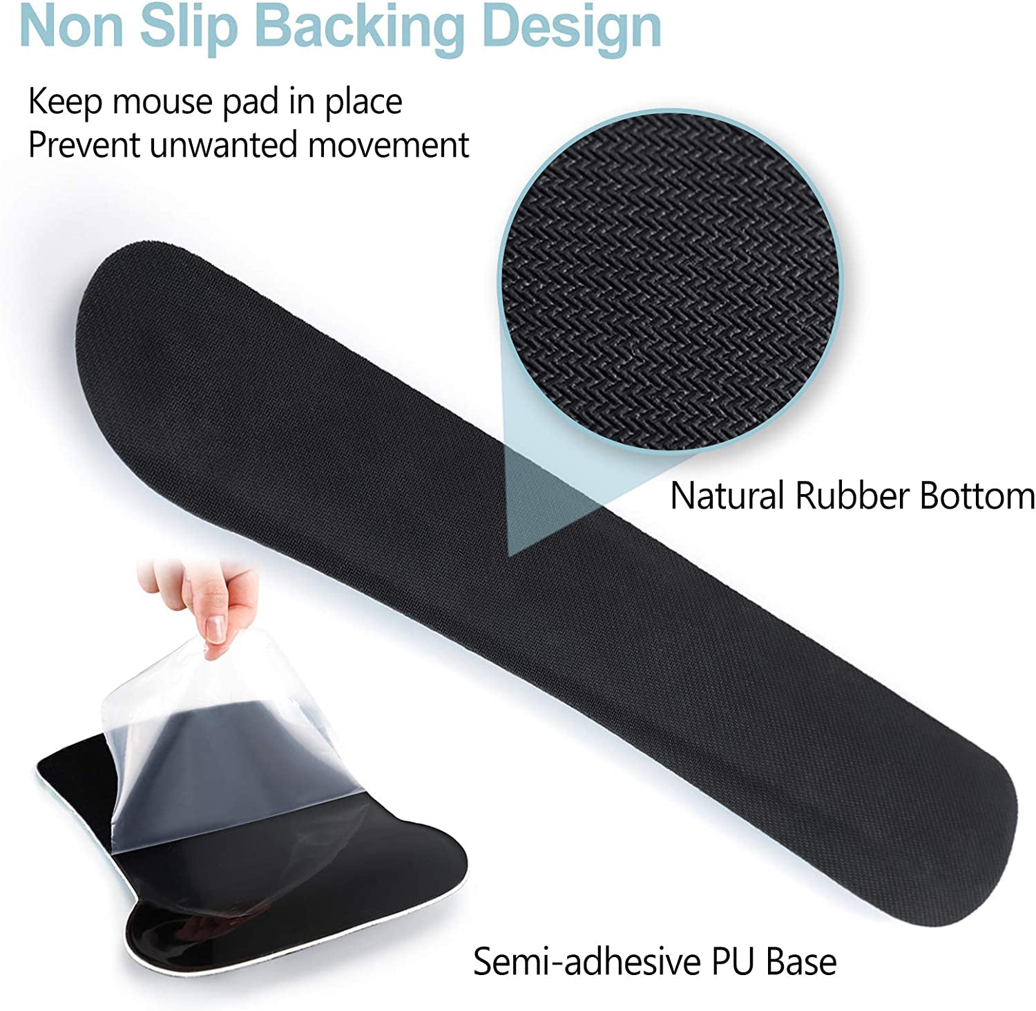 Keyboard Wrist Rest and Mouse Pad with Wrist Support, Ergonomic Mouse Pad, Durable Comfortable Lightweight for Easy Typing Pain Relief, Memory Foam Keyboard Mousepad Set, Teal Turqoise Marble - Kiki of DC Styles Store