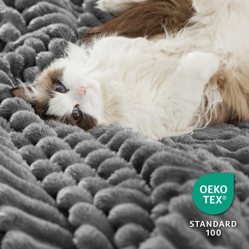 【Deal 'S for You】Bedsure Striped Sherpa Blanket Super Soft Cozy Plush Fleece Flannel Solid Modern Lightweight Comforter - Kiki of DC Styles Store