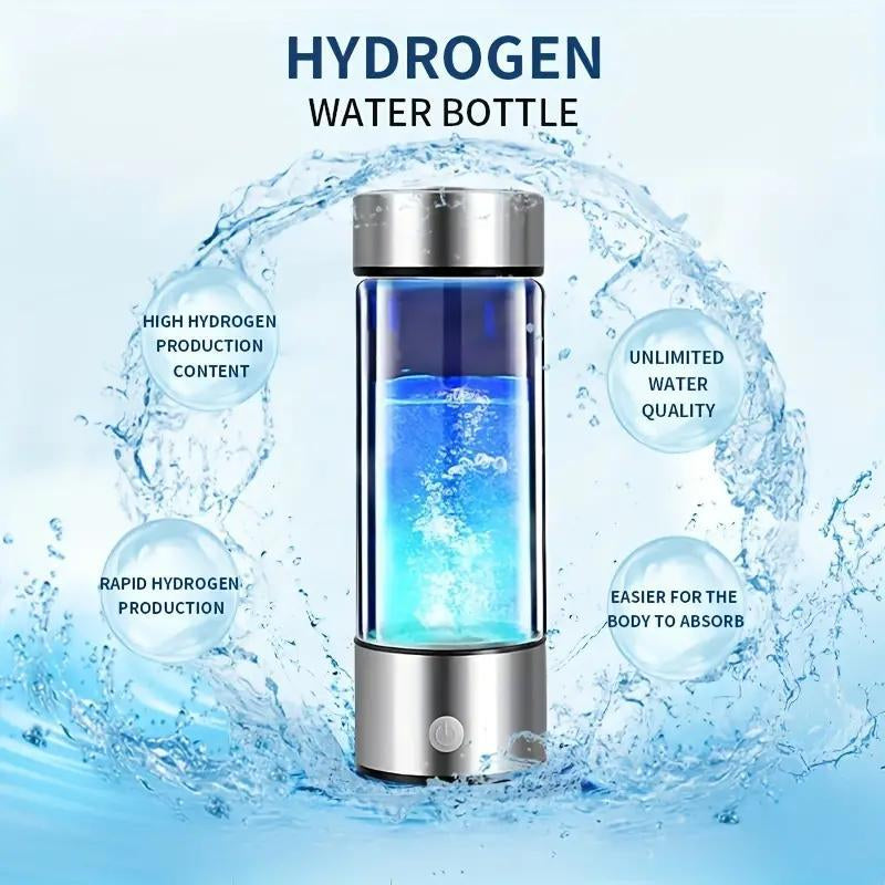 Hydrogen Water Bottle, USB Rechargeable Hydrogen Water Generator, Water Ionizer Machine, Drinking Supplies for Home, Office, Travel
