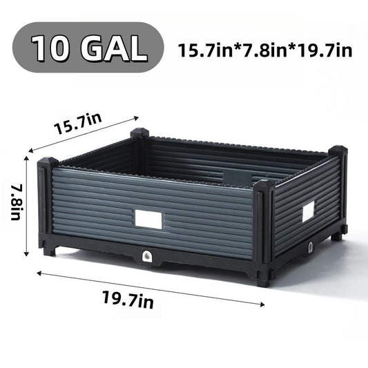 DIY Raised Garden Bed Weatherproof Stackable Planter Box for Flowers Herbs Vegetables UV Resistant Frost Proof No Tools Needed Drainage Water Storage System BPA Free Durable Materials - Kiki of DC Styles Store