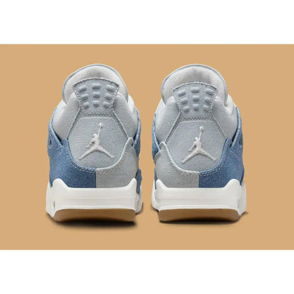 Elevate Your Style with Women's Air Jordan 4 Denim Sneakers - Trendy Blue Jean Design for Fashion-Forward Athletes
