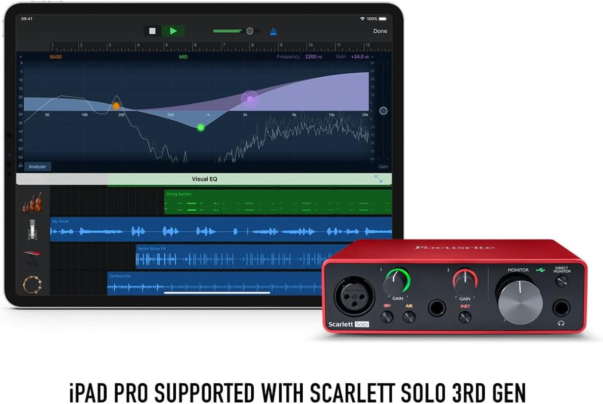 Scarlett Solo Studio 3Rd Gen USB Audio Interface Bundle for the Guitarist, Vocalist or Producer with Condenser Microphone and Headphones for Recording, Songwriting, Streaming and Podcasting - Kiki of DC Styles Store