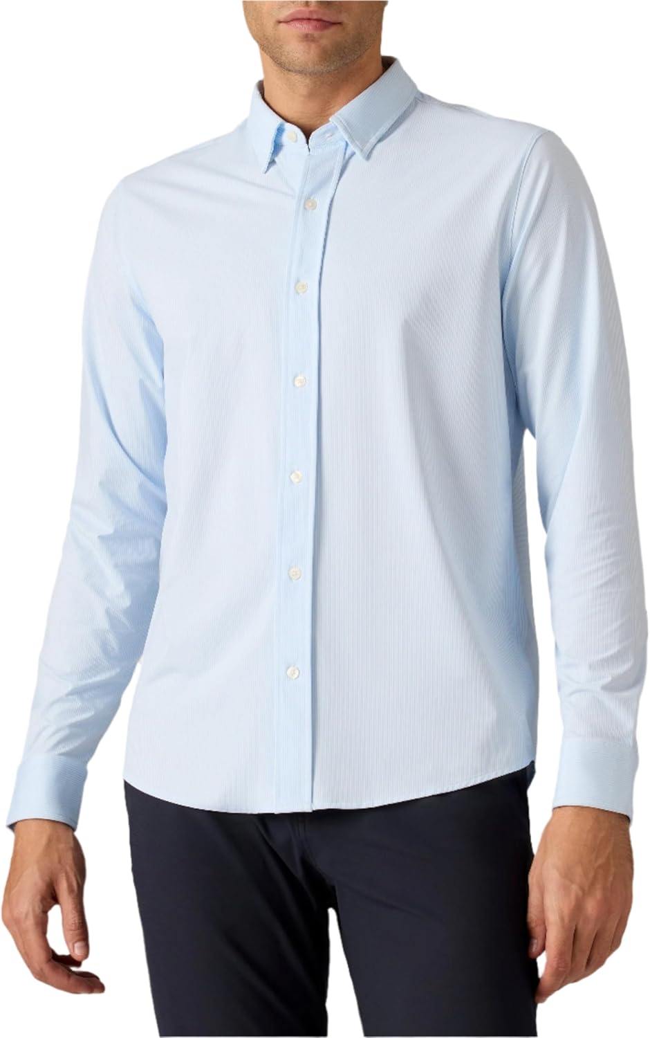 Men's Commuter Shirt, Performance Dress Shirts for Men, Machine Washable, Wrinkle Resistant, Slim Fit Button down Shirt