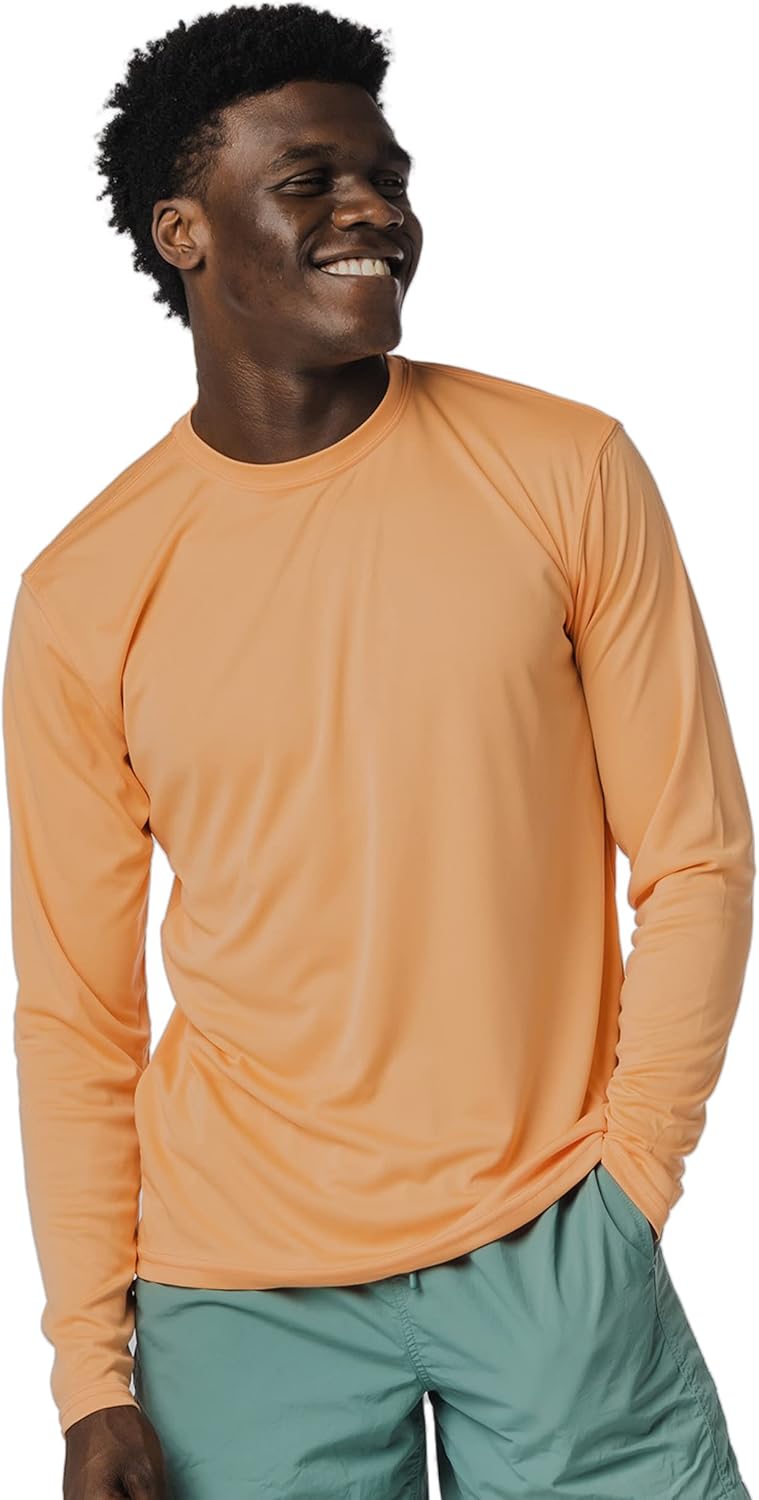 Stay Protected and Stylish with Our Men's UPF 50+ Long Sleeve Outdoor T-Shirt - Perfect for Fishing, Running, Hiking, and Swimming