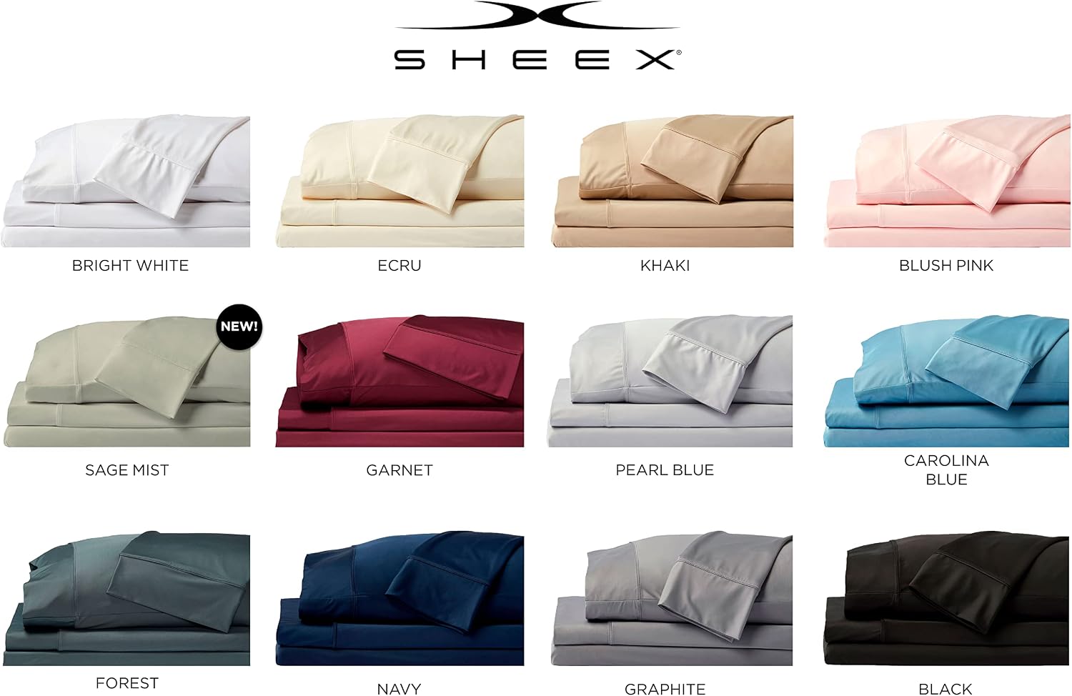 Elevate Your Sleep with SHEEX Original Performance Cooling Sheets Set - King/Cal King in Pearl Blue - Luxurious Moisture-Wicking, Wrinkle-Free Comfort with Fitted Sheet & 2 Pillowcases