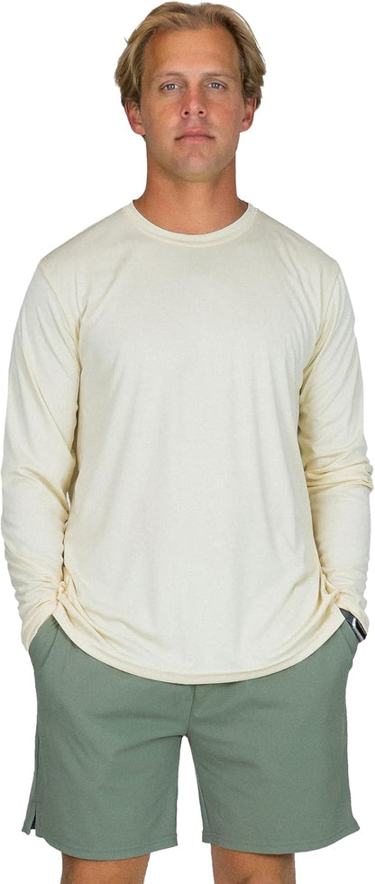 Stay Protected and Stylish with Our Men's UPF 50+ Long Sleeve Outdoor T-Shirt - Perfect for Fishing, Running, Hiking, and Swimming