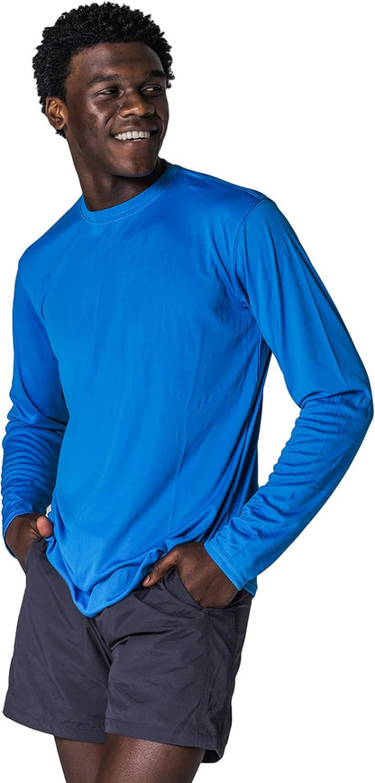 Stay Protected and Stylish with Our Men's UPF 50+ Long Sleeve Outdoor T-Shirt - Perfect for Fishing, Running, Hiking, and Swimming