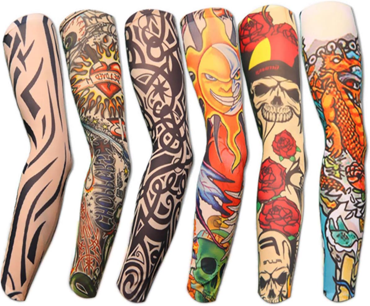 Temporary Tattoo Sleeves Set Arts Temporary Fake Slip on Tattoo Arm Sleeves Kit