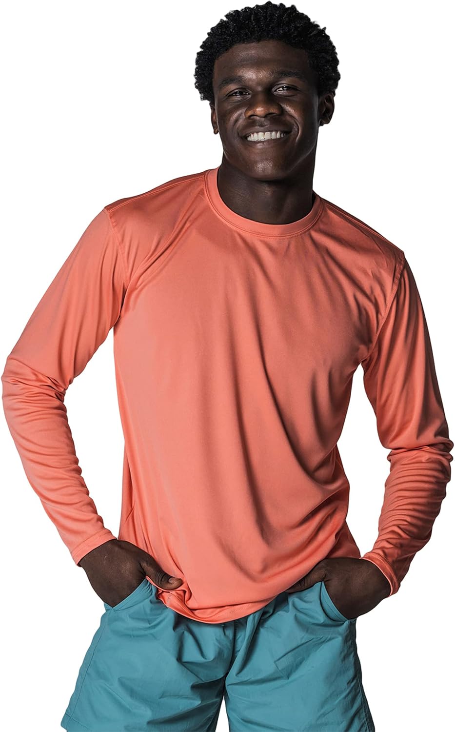Stay Protected and Stylish with Our Men's UPF 50+ Long Sleeve Outdoor T-Shirt - Perfect for Fishing, Running, Hiking, and Swimming