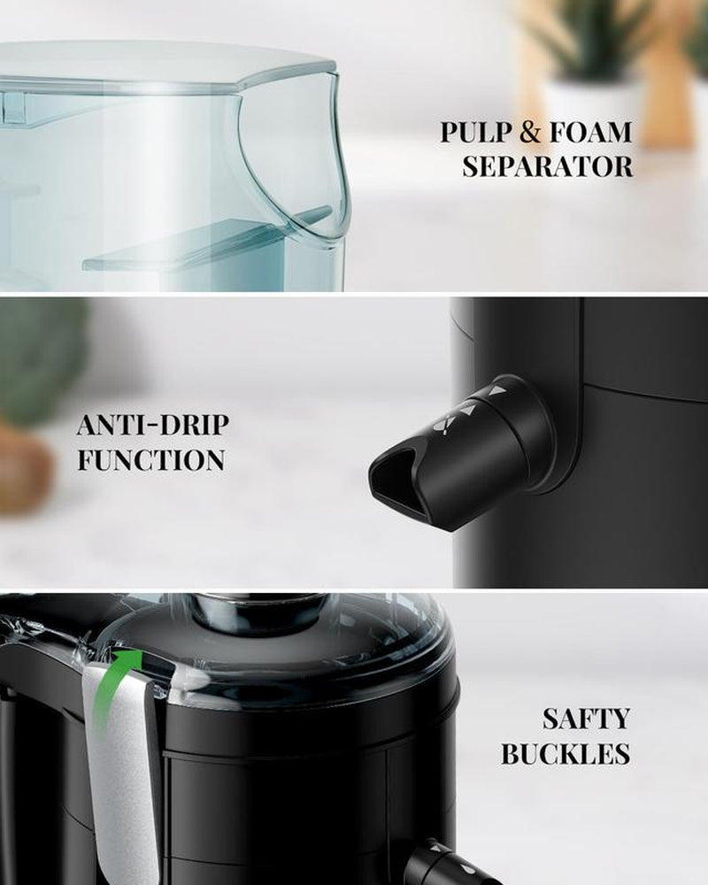 800W Juicer with 3" Wide Feed Chute, Titanium Blades & Dual Speeds — Easy Juice Extractor for Fruits & Veggies - Kiki of DC Styles Store