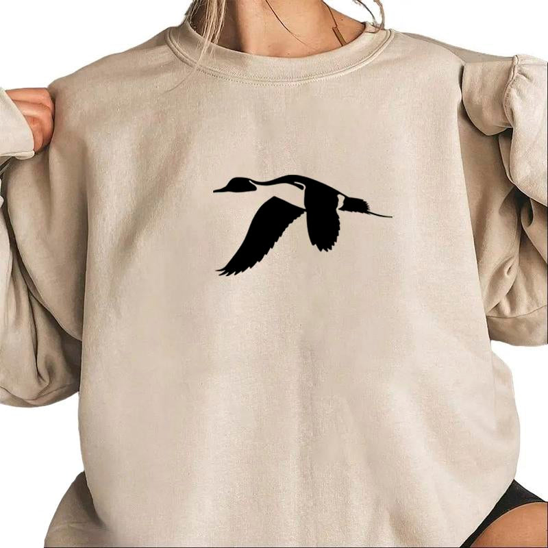 Vintage Mallard Duck Logo Minimalist Sweatshirt Pullover, Unisex Duck Hunting Season T-Shirt, Hoodie Cotton - Kiki of DC Styles Store