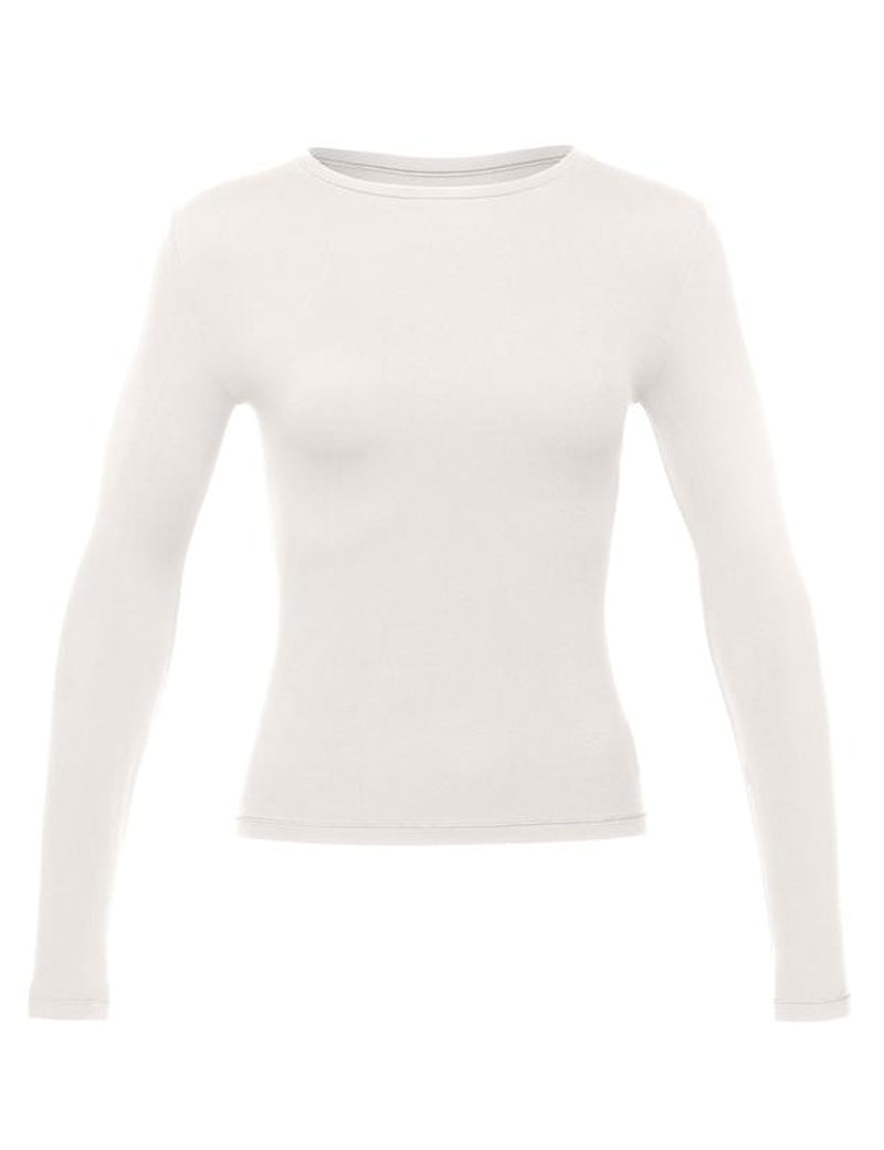 CRZ YOGA Long Sleeve Shirts for Women Soft Crew Neck Fall Basic Tight Tops Fitted Casual Going Out Tee Shirt - Kiki of DC Styles Store