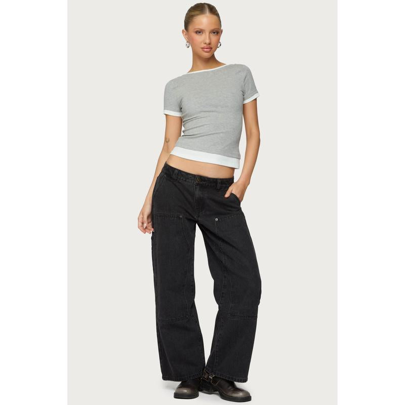 Petite Ayla Low Rise Carpenter Jeans - Kiki of DC Styles Store