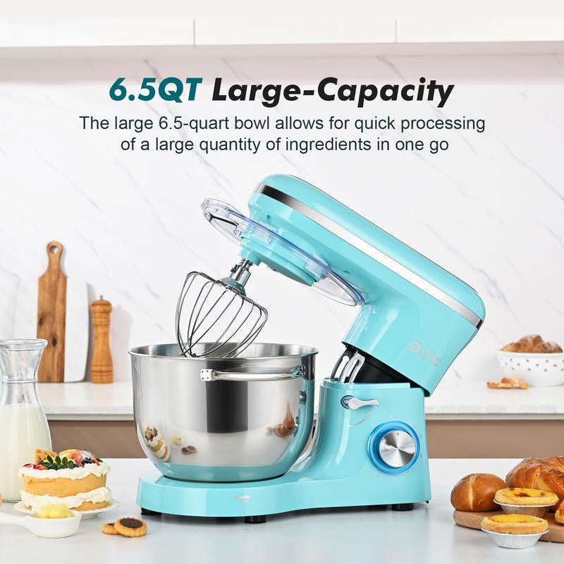 Kitchen in the Box 660W Tilt-Head Stand Mixer | 6.5QT Stainless Steel Bowl, 6-Speed Electric Food Mixer - Kiki of DC Styles Store