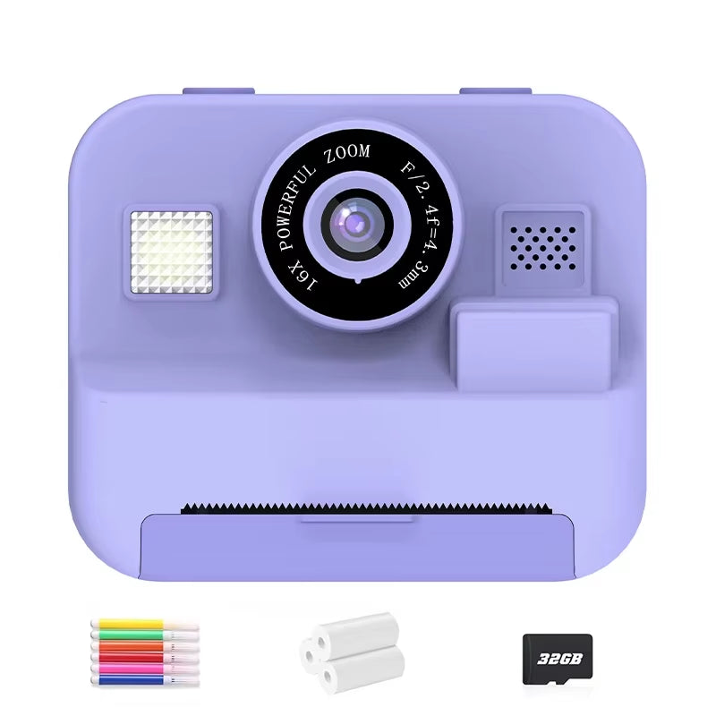 Children'S Mini Digital Video Camera with Thermal Printing & Multiple Image Stabilization, 32GB Card Included - Kiki of DC Styles Store
