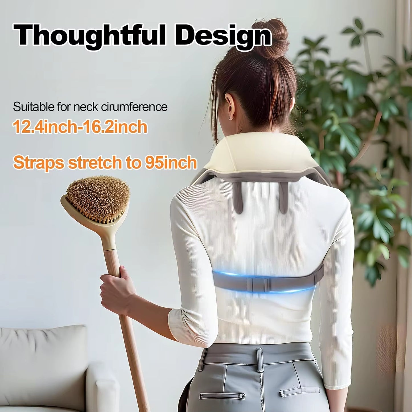 Wireless Neck Shoulder and Back Massager Brushless Motor 6D Deep Tissue Kneading Massage Pillow Shawl Best Gifts for Women Men - Kiki of DC Styles Store
