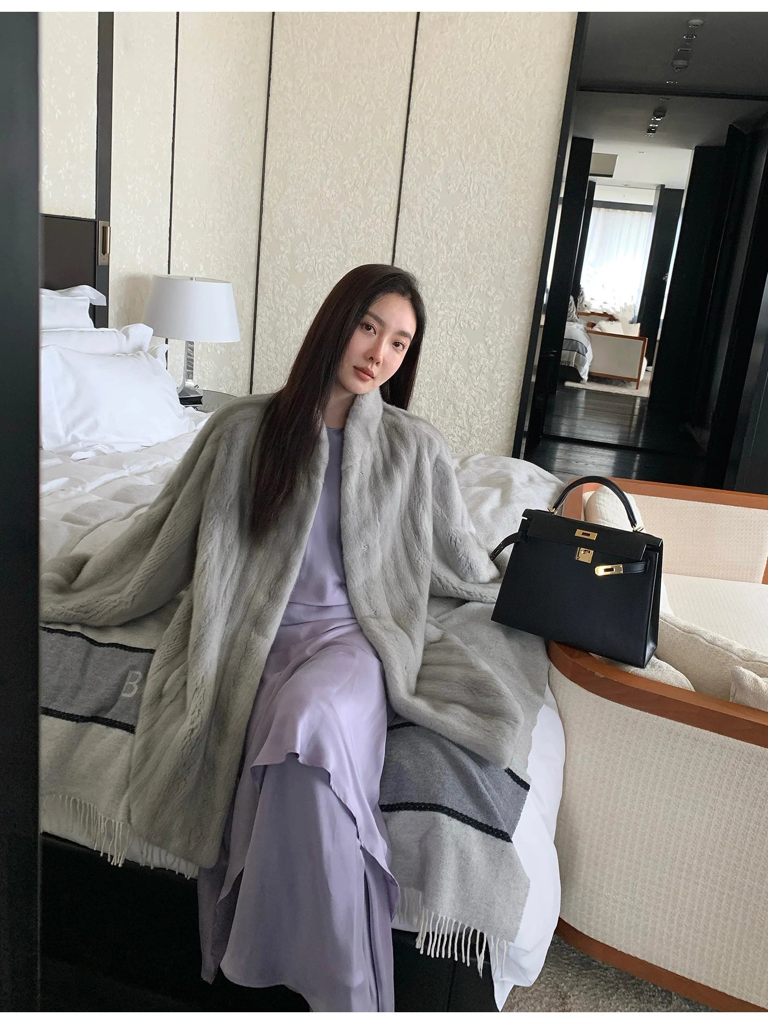 Meteor Variations Sable Fur Coat Women