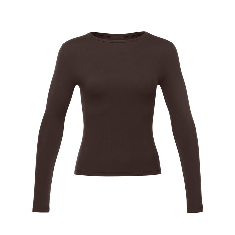 CRZ YOGA Long Sleeve Shirts for Women Soft Crew Neck Fall Basic Tight Tops Fitted Casual Going Out Tee Shirt - Kiki of DC Styles Store