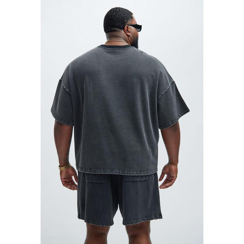 Kyle Black Wash Oversized Tee - Ultimate Comfort & Style