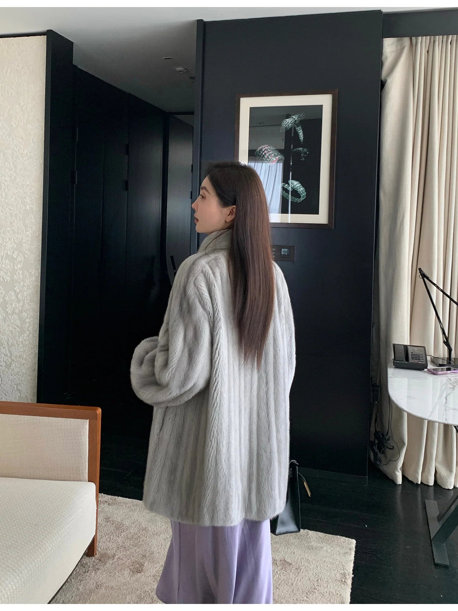 Meteor Variations Sable Fur Coat Women