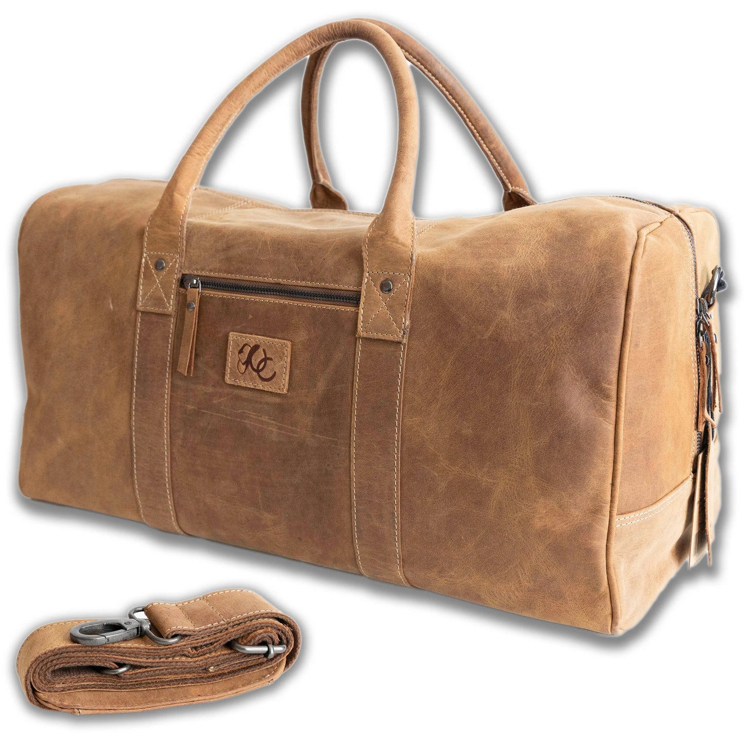 Luxury Leather Weekend Bag - Your Stylish Companion for Every Adventure Auto DS
