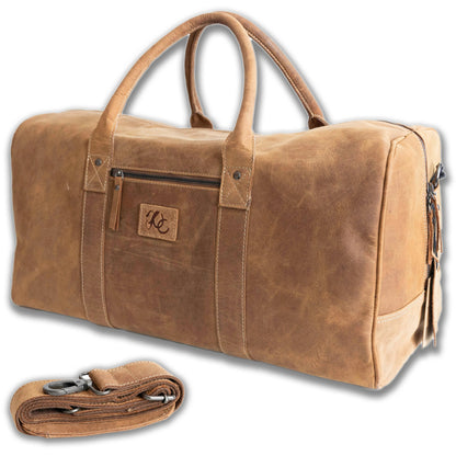 Luxury Leather Weekend Bag - Your Stylish Companion for Every Adventure Auto DS