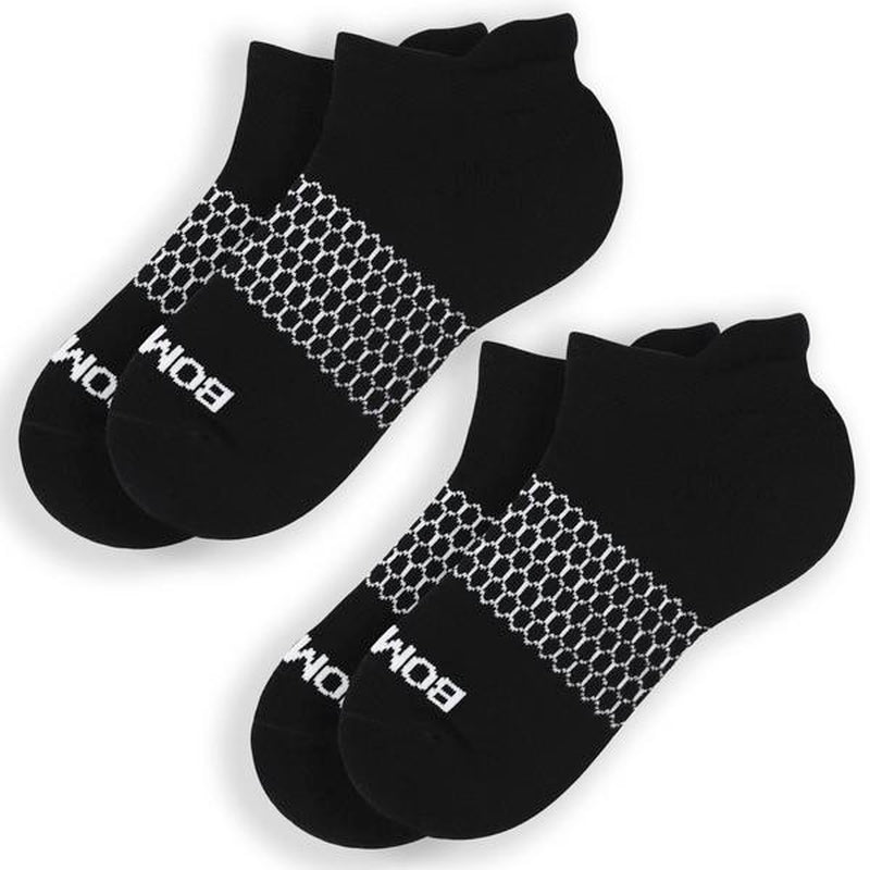 3-5 Pack Bombas Tri-Block Honeycomb Ankle Support Solid Socks for Women, Men / Multi Colors Unisex Running Socks, Seamless Toe, Compression Socks
