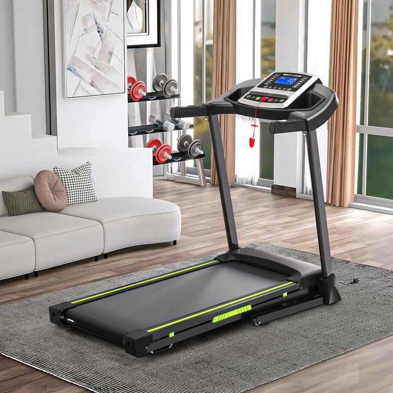 LIVIVOX 3.5HP Fitness Home Folding Treadmill with 330LBS Capacity, Silent Motor & 12 Programs, Easy Move, Incline Compact Treadmill Home Gym Equipment ，Perfect for Daily Running/Walking,Small Space，Dealsforyoudays - Kiki of DC Styles Store