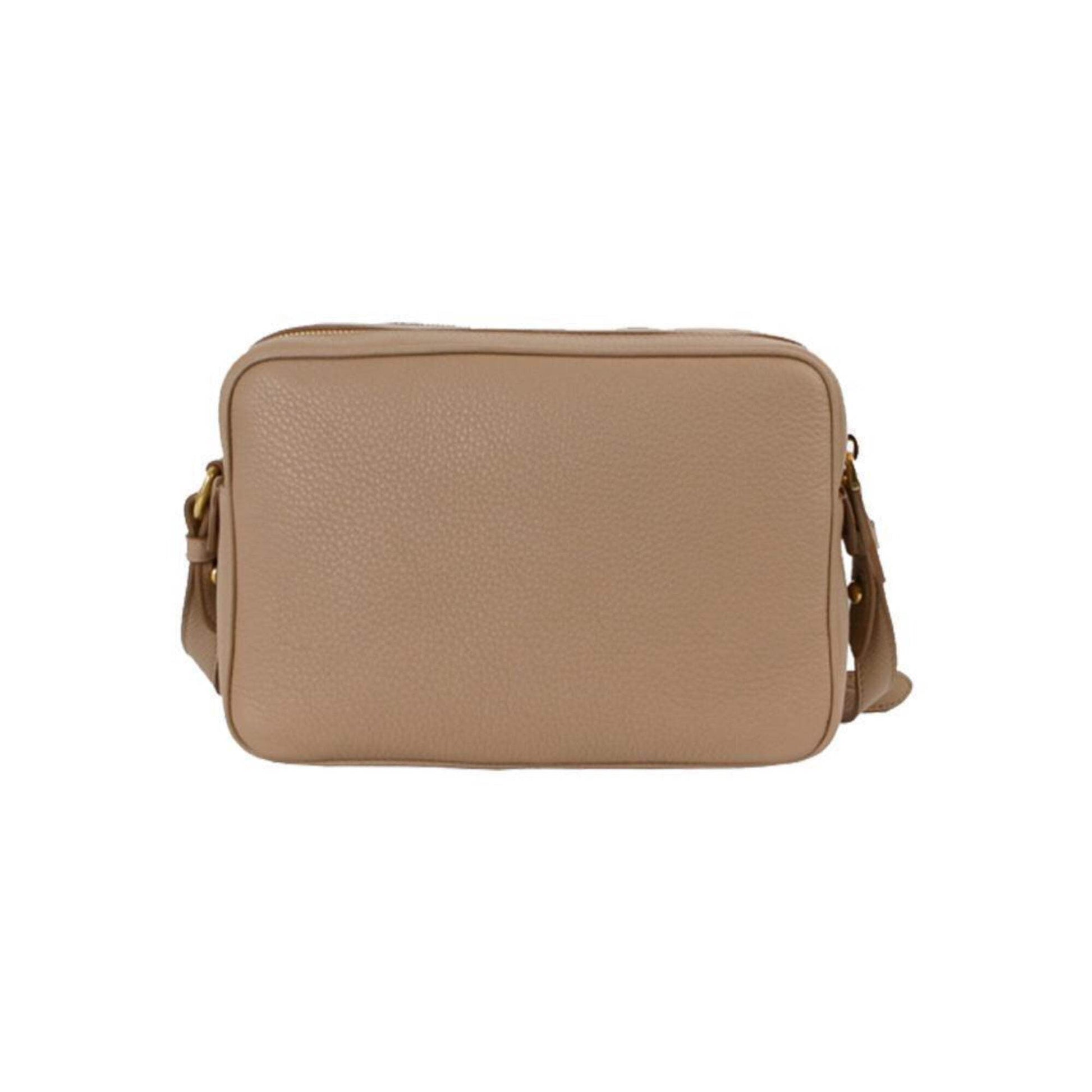 Elevate Your Style with the New Prada Beige Vitello Phenix Leather Double Zip Crossbody Bag - Model 1BH079