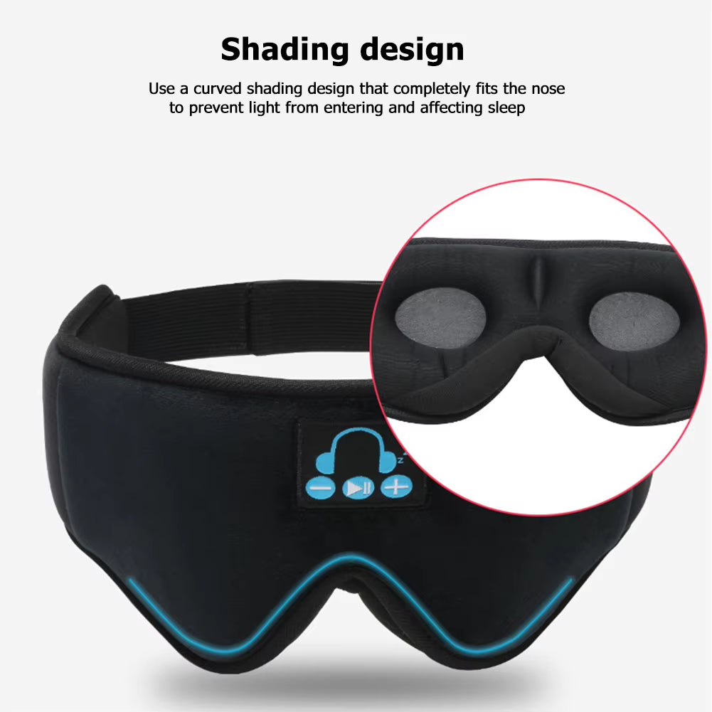 Sleep Headphones 3D Bluetooth 5.0 Headband Sleeping Headphones Wireless Music Eye Mask Cover Sleep Earbuds for Side Sleeper - Kiki of DC Styles Store